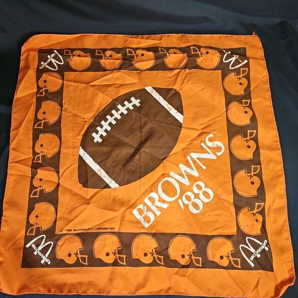 Vintage 1988 Cleveland Browns / McDonalds Scarf / Bandana